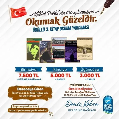 ’Okumak Güzeldir’ kitap okuma yarışmasının 3’üncüsünün detayları belli oldu