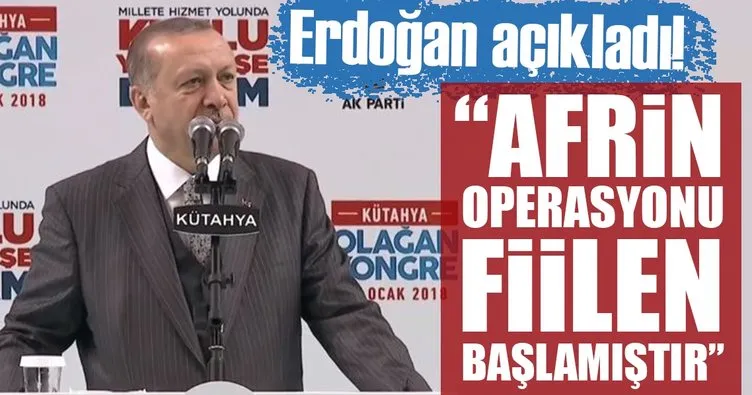 Cumhurbaşkanı Erdoğan'dan son dakika Afrin açıklaması