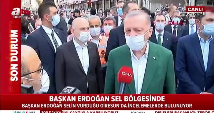 Son dakika haberi | Cumhurbaşkanı Erdoğan’dan Giresun’da sel felaketinin yaşandığı bölgede önemli açıklamalar | Video