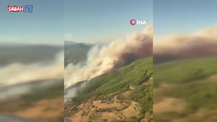 Seydikemer'de orman yangını: Ekiplerin müdahalesi sürüyor | Video