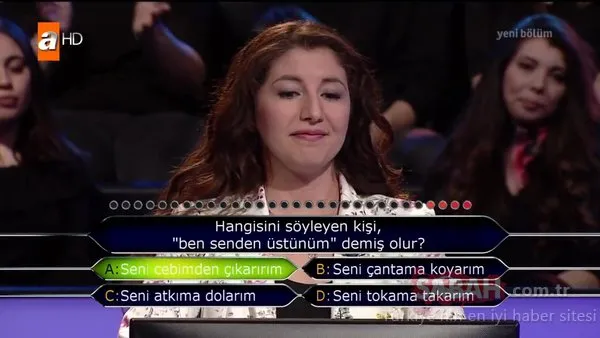 1 milyonluk soruya, 1 soru kalmıştı! Kim Milyoner Olmak İster 832. bölüm soru ve cevapları