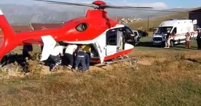 Yaylada fenalaşan kişinin imdadına ambulans helikopter yetişti #trabzon