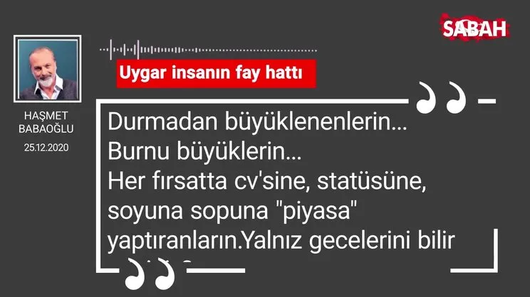 Haşmet Babaoğlu 'Uygar insanın fay hattı'