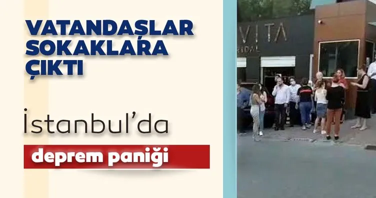 İstanbul 4.2’lik depremle sallandı panikleyen vatandalar sokaklara çıktı