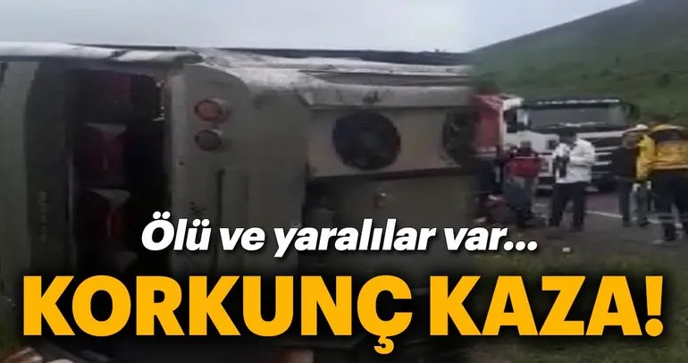Son dakika haberi: Erzincan’da midibüs devrildi: 1 ölü, 13 yaralı