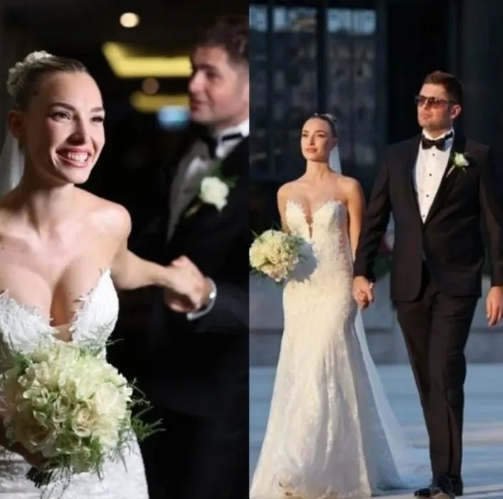 Survivor Mert Öcal ile Sude Burcu’nun düğününde Aleyna Kalaycıoğlu ile Rapçi Canbay’dan evlilik müjdesi!