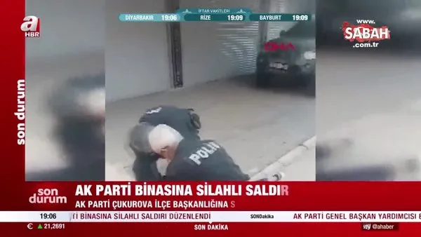 AK Parti Çukurova ilçe binasına silahlı saldırı! İşte yakalanan saldırganın ilk görüntüleri | Video