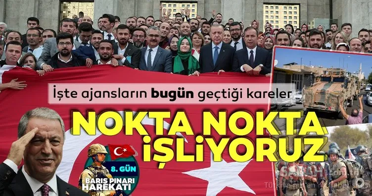 Barış Pınarı Harekatı 8. gününde. İşte ajansların bugün Türkiye ve Suriye’den geçtiği fotoğraflar