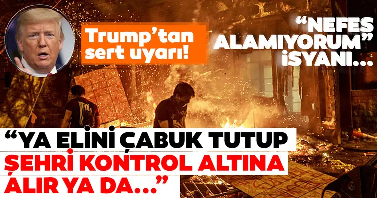 ABD'de George Floyd'un öldürülmesine tepkiler sürüyor! Trump'tan sert uyarı...