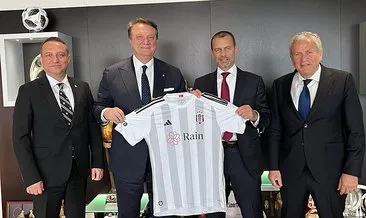Beşiktaş Başkanı Hasan Arat, UEFA Başkanı Aleksander Ceferin ile buluştu