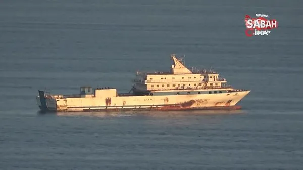 Yunan unsurlar tarafından ateş açılan gemi gündüz görüntülendi | Video