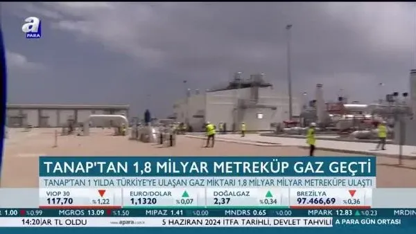 TANAP'tan 1 yılda 1,8 milyar metreküp gaz geçti