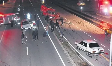 Kamyon ile otomobil kavşakta çarpıştı