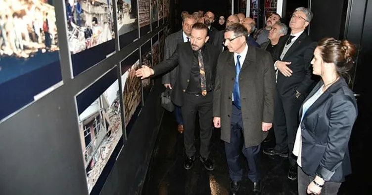 Deprem müzesini ziyaret eden il protokolü Başkan Doğan’a teşekkür etti