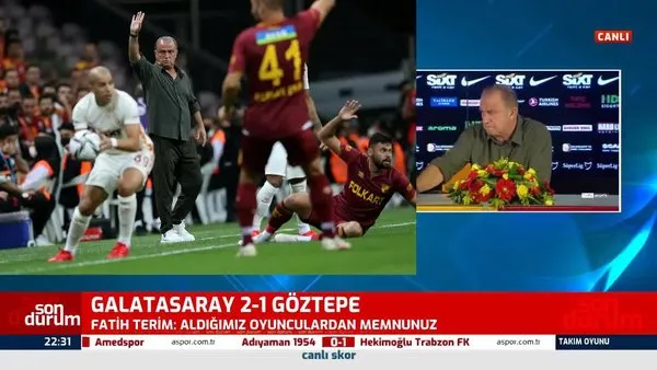 Fatih Terim Göztepe maçı sonrası VAR hakemine tepki gösterdi