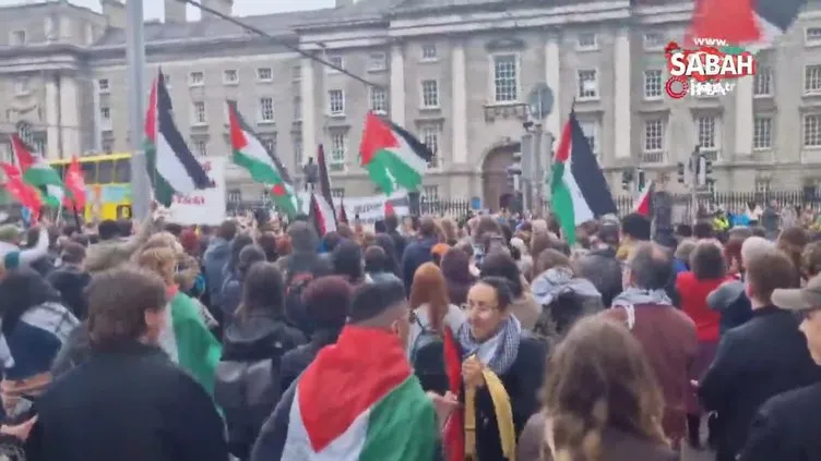 İrlanda’daki Trinity Üniversitesi’nde Filistin’e destek gösterisi | Video
