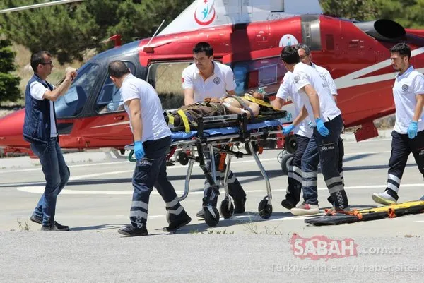 Yaylada yaralanan adamın imdadına bakın ne yetişti?