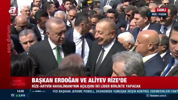 SON DAKİKA: Başkan Erdoğan ve Aliyev Havalimanı açılışı için Rize’de! | Video
