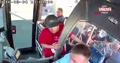 Yolcu otobüsündeki feci kavga böyle görüntülendi