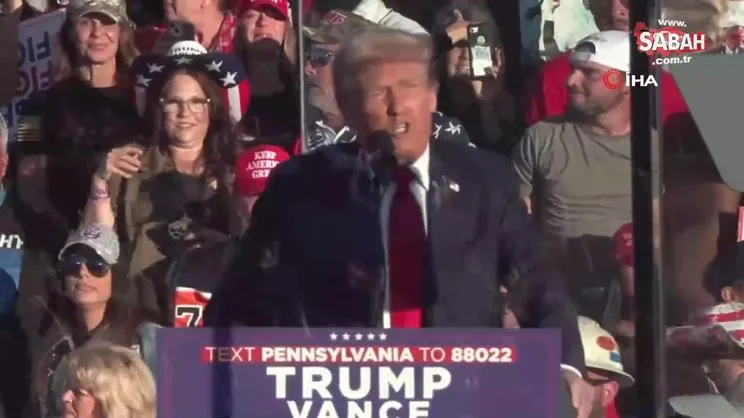 Donald Trump suikaste uğradığı Pensilvanya'dan rakiplerine meydan okudu | Video