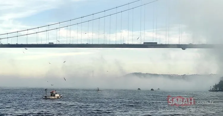 İstanbul’da etkili olan sis ortaya seyirlik manzaralar çıkardı