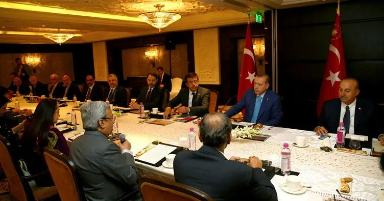 Erdoğan, Hindistan’ın önde gelen CEO’ları ile bir araya geldi
