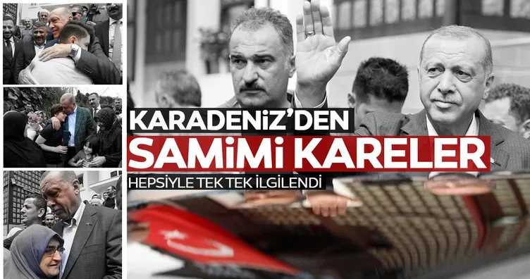 Başkan Erdoğan'a Rize ve Trabzon'da vatandaşlardan yoğun ilgi