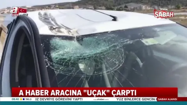 ATV ekibinin aracına uçak çarptı!