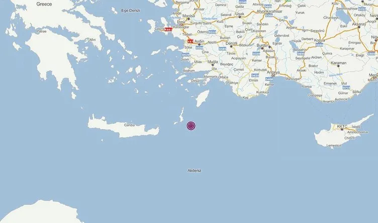 Son dakika haberi: Akdeniz’de 4.6 şiddetinde deprem meydana geldi! Depremin merkez üssü Dalaman...