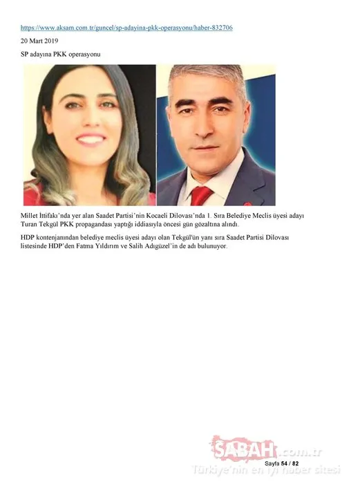 İşte Saadet Partisi'nin listelerindeki PKK'lı adaylar!