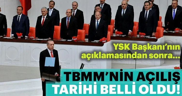 TBMM Genel Kurulu, yemin töreni için toplanacak