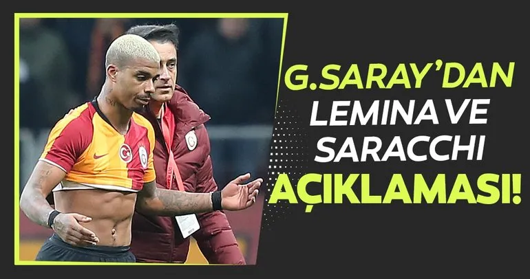 Galatasaray’dan Saracchi ve Lemina açıklaması!