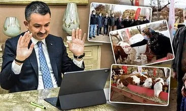 Kayseri’de hayvanları yangında telef olan besiciye devletin şefkat eli uzandı