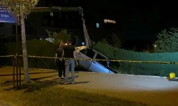 Bursa’da feci kaza! Otomobil inşaat alanına düştü: 1 ölü, 2 yaralı