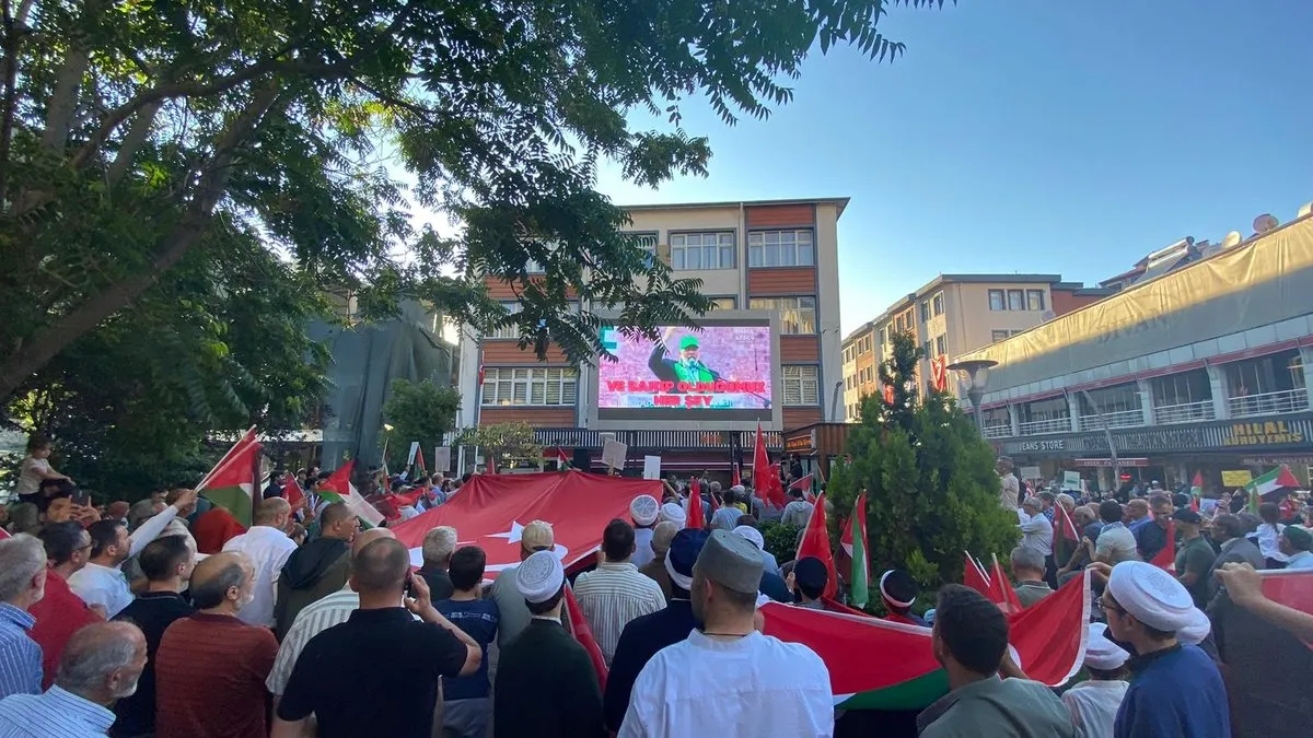 Gümüşhane halkı Hamas lideri Haniye için yürüdü