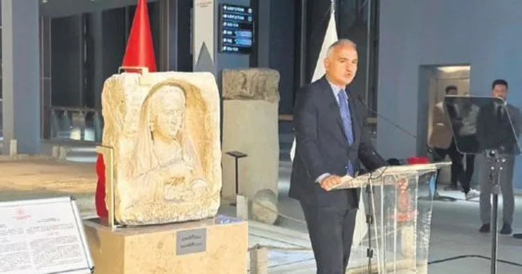 Kaçırılan tarihi mezar steli Gaziantep’e getirildi