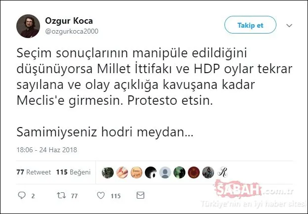 FETÃ'cüler sosyal medyada Åok geçirdi