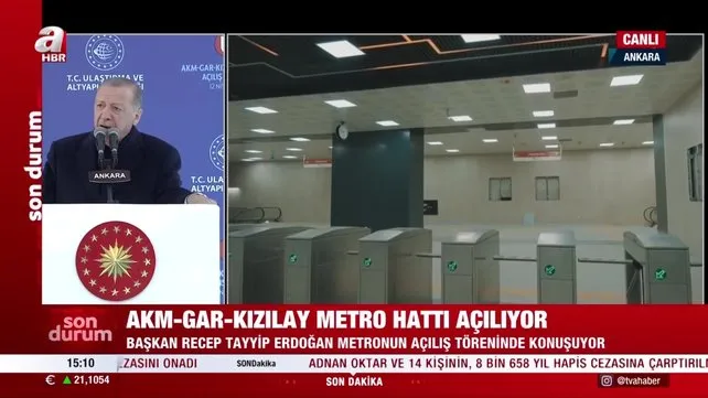 SON DAKİKA: AKM-Gar-Kızılay metro hattı açıldı! Başkan Erdoğan'dan önemli açıklamalar | Video