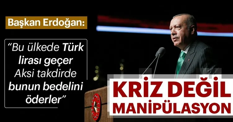 Kriz değil manipülasyon