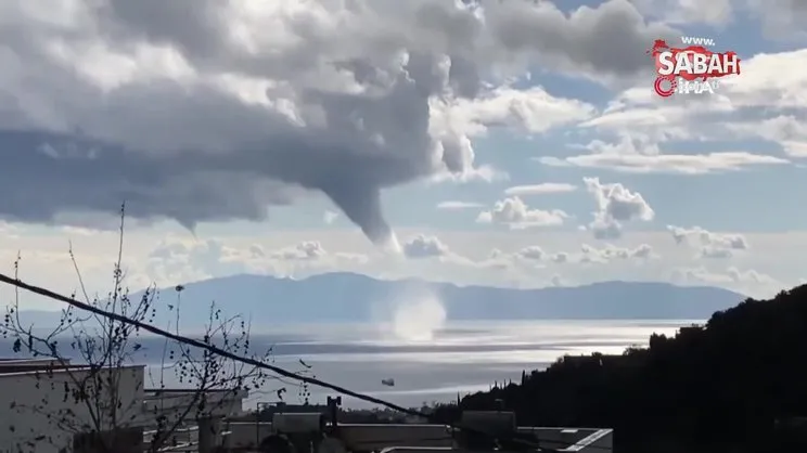 Bodrum'da önce hortum çıktı, sonra dolu ve sağanak yağış etkili oldu | Video