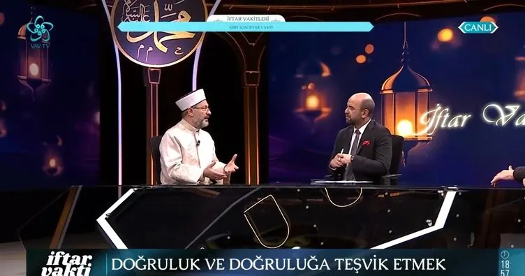 Diyanet İşleri Başkanı Erbaş, Vav TV’ye konuk oldu