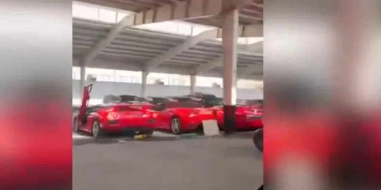 İşte Esad’ın garajı: Lüks otomobiller böyle görüntülendi!