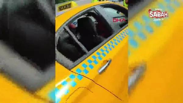 TEM'de kaza sonrası taksiyi parçaladılar | Video