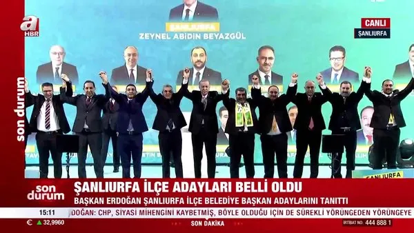 Başkan Erdoğan Şanlıurfa İlçe Belediye Başkan Adayları'nı tanıttı | Video