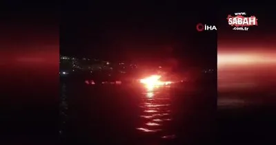 Milas Yılan Adası’nda yangın ve patlama kamerada | Video