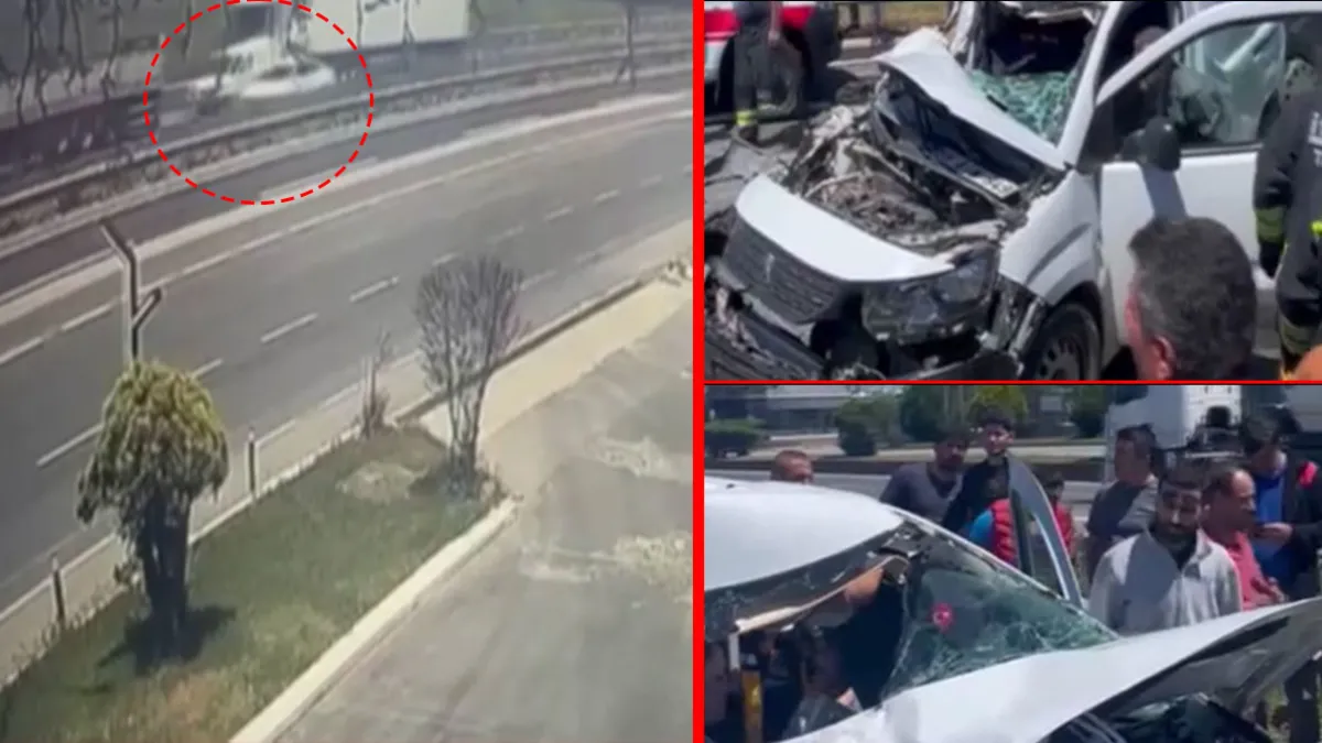 Tekirdağ’da feci kaza kamerada! İki TIR arasında hurdaya dönen araçtan sağ çıktı Tekirdağ’da feci kaza kamerada! İki TIR arasında hurdaya dönen araçtan sağ çıktı