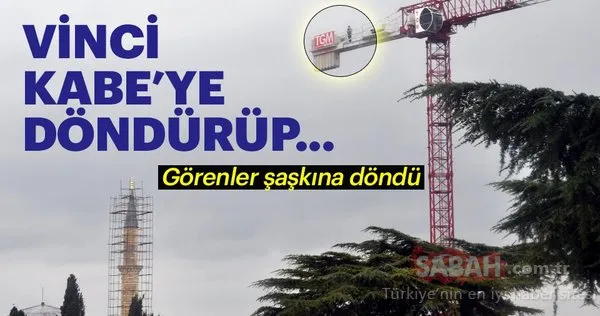 Vinç operatörü yaptığıyla herkesi şaşırttı