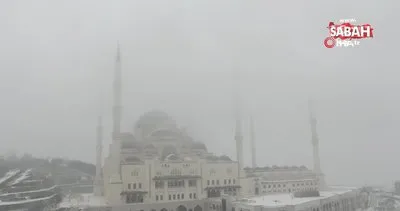 Çamlıca Camii beyaza büründü | Video