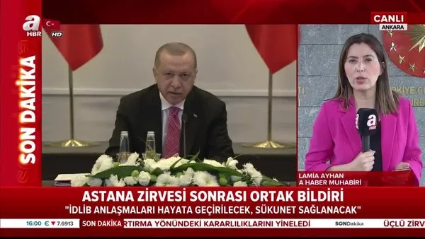 Son dakika: Astana Zirvesi sonrası Cumhurbaşkanı Erdoğan, Putin ve Ruhani'den flaş ortak bildiri | Video