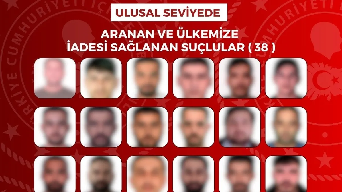 Türkiye'ye getirilen firari suçluları taşıyan uçak
